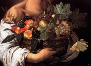 Boy with a Basket of Fruit (detail) c. 1593