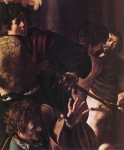 The Martyrdom of St Matthew (detail 1) 1599-1600