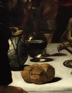 The Supper at Emmaus, 1601 (detail-3)